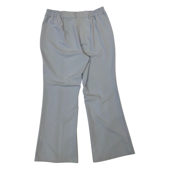 ladies Vintage Baby Blue Suit Lined Blazer Wide Leg Pants Single Button stretch - Picture 9 of 16